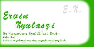 ervin nyulaszi business card
